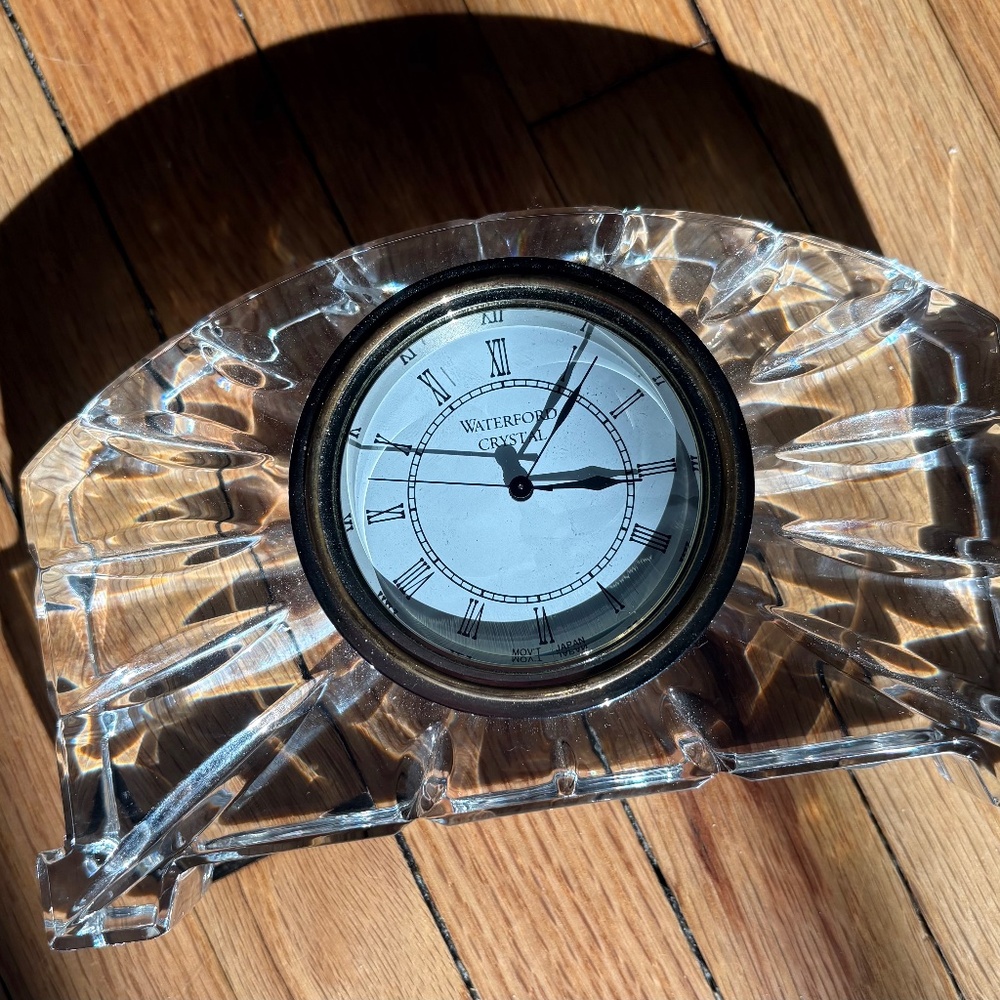 WATERFORD CRYSTAL PORTICO DESK CLOCK